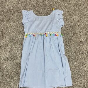 SHEIN Striped Dress with Multicolor Tassels